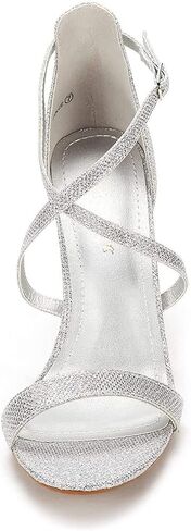 DREAM PAIRS Women Strappy Stiletto Dress Sandals | Strappy Stiletto High Heels,Open Toe Rhinestone Wedding Dress Shoes,Cushioned Insole,for Party Wedding in Kuwait