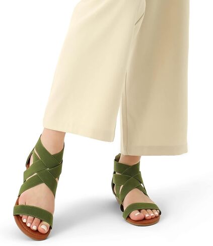 DREAM PAIRS Women's Elastic Ankle Strap Low Wedges Sandals in Saudi Arabia