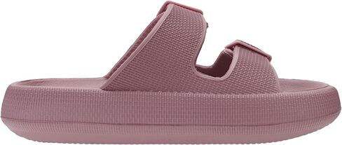 WHITIN Slides for Women Men Double Buckle Adjustable Thick Sole Pillow Slippers Bathroom Sandals in Saudi Arabia