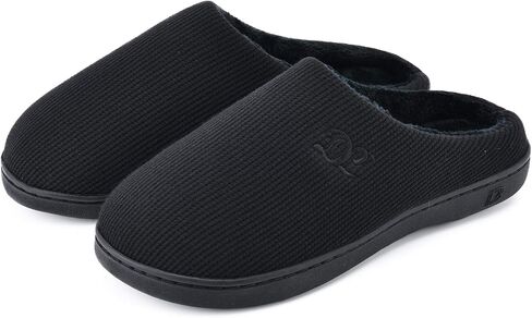 DL Womens Memory Foam Slippers, Cozy Slip on House Slippers for Women Indoor Outdoor, Comfy Women's Bedroom Slippers Warm Soft Flannel Lining Home Slippers Size 5-12 Purple Blue Pink Grey Navy Black in Kuwait