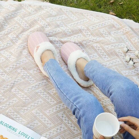 NineCiFun Women's Slip on Fuzzy House Slippers Memory Foam Slippers Scuff Outdoor Indoor Warm Plush Bedroom Shoes with Faux Fur Lining in Saudi Arabia