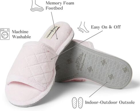 شبشب Dearfoams Beatrice Terry Side Gore Slide للنساء in Saudi Arabia