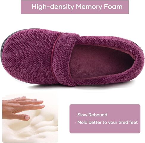 ULTRAIDEAS Women's Grace Closed Back Slippers, Memory Foam Loafer House Shoes with Rubber Sole in Kuwait