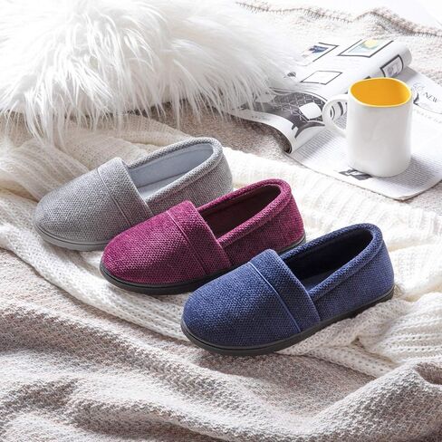 ULTRAIDEAS Women's Grace Closed Back Slippers, Memory Foam Loafer House Shoes with Rubber Sole in Kuwait