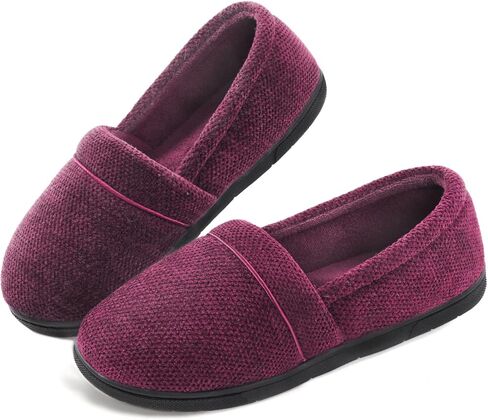 ULTRAIDEAS Women's Grace Closed Back Slippers, Memory Foam Loafer House Shoes with Rubber Sole in Kuwait