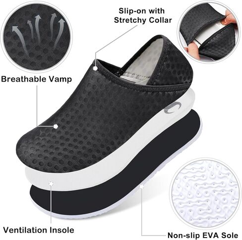 أحذية Scurtain للجنسين للرجال والنساء، أحذية مائية قابلة للتنفس حافي القدمين سريعة الجفاف، أحذية سباحة، أحذية الشاطئ in Kuwait