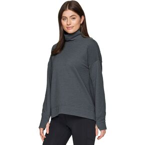 RBX Active Women's Ultra Soft Quilted Cowl Neck Pullover Sweatshirt