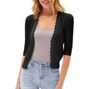 GRACE KARIN Women’s Sweater Cropped Cardigan Knit Shrugs for Dresses Tops Button Down Lightweight Soft