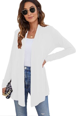 Ladlop Women's Lightweight Open Front Cardigans Long Sleeve Casual Soft Drape Fall Cardigan in Saudi Arabia