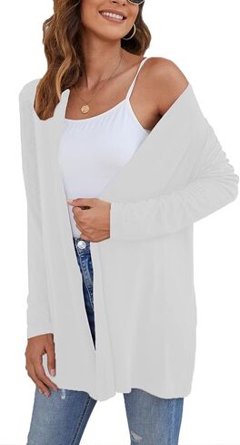 Ladlop Women's Lightweight Open Front Cardigans Long Sleeve Casual Soft Drape Fall Cardigan in Saudi Arabia
