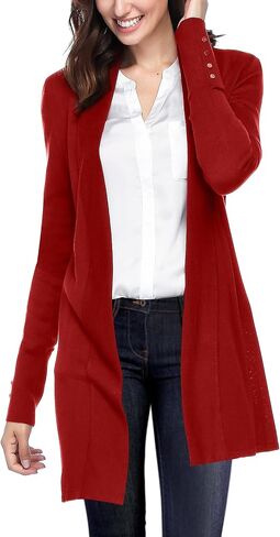 Spicy Sandia Women's Cardigans Long Sleeve Lightweight Sweater (Available in Plus Size) in Saudi Arabia