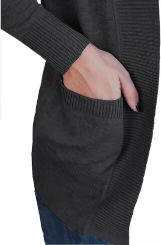 VOIANLIMO Women's Open Front Casual Long Sleeve Knit Classic Sweaters Cardigan with Pockets in Kuwait