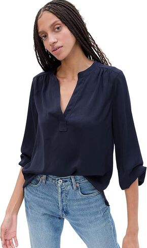 GAP Women's Long Sleeve V-Neck Top Shirt in Saudi Arabia