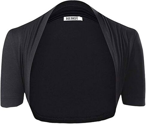 HUHOT Womens Cropped Shrugs for Evening Dresses Short Sleeve Modal Soft Bolero Shrug in Saudi Arabia