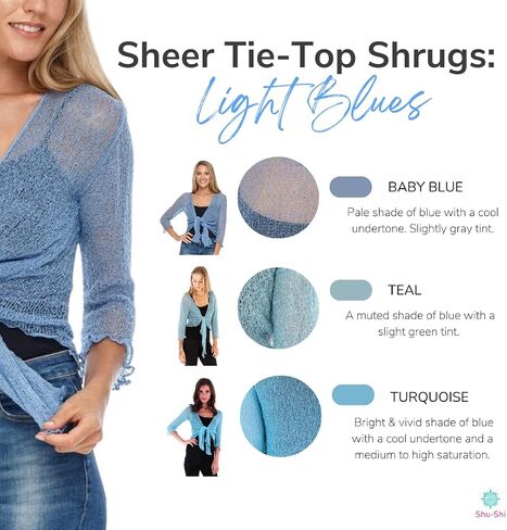 SHU-SHI Womens Sheer Shrug Tie Top Open Front Cardigan Lightweight Knit in Kuwait
