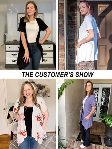 Veryoung Floral Short Sleeve Cardigans for Women Casual Drape Open Front Lightweight Summer Cardigan with Pocket High Low Hem in Saudi Arabia