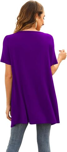 Veryoung Floral Short Sleeve Cardigans for Women Casual Drape Open Front Lightweight Summer Cardigan with Pocket High Low Hem in Saudi Arabia