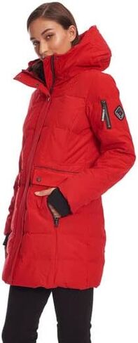 ALPINE NORTH Women’s Vegan Down Mid-Length Parka - Insulated, Water-Repellent Winter Coat with Hood, Jacket For Women in Kuwait