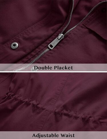 WenVen Women's Casual Military Jacket Cotton Stand Collar Utility Anorak Coat in Saudi Arabia
