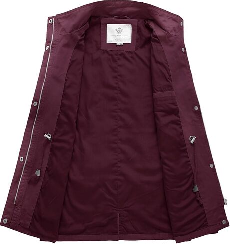 WenVen Women's Casual Military Jacket Cotton Stand Collar Utility Anorak Coat in Saudi Arabia
