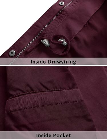 WenVen Women's Casual Military Jacket Cotton Stand Collar Utility Anorak Coat in Saudi Arabia