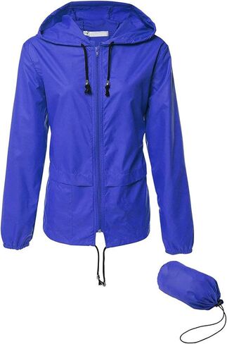 Avoogue Raincoat Women Lightweight Waterproof Rain Jackets Packable Outdoor Hooded Windbreaker in Saudi Arabia