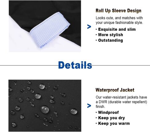 Arthas Women Light Rain Jacket Waterproof Active Outdoor Trench Raincoat with Hood Lightweight Plus Size for Girls in Kuwait