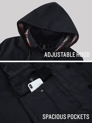 SaphiRose Women's Long Hooded Rain Jacket Outdoor Raincoat Windbreaker in Saudi Arabia