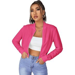 سترة نسائية كاجوال بأكمام طويلة من SweatyRocks مع سحاب علوي in Kuwait