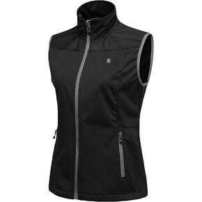 Little Donkey Andy Women's Lightweight Softshell Vest, Windproof Sleeveless Jacket for Running Hiking Travel