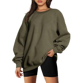 EFAN Women's Oversized Fleece Sweatshirts Long Sleeve Crew Neck Pullover Sweatshirt Casual Hoodie Tops