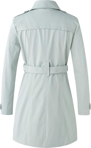 Wantdo Women's Waterproof Trench Coat Classic Lapel Outerwear Coat with Belt in Saudi Arabia