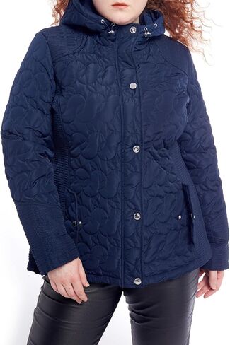 S P Y M Womens Diamond Quilted Jacket Lightweight Padding Coat with Pockets, Regular and Plus Size in Kuwait