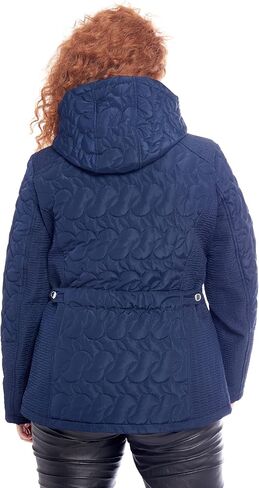 S P Y M Womens Diamond Quilted Jacket Lightweight Padding Coat with Pockets, Regular and Plus Size in Kuwait