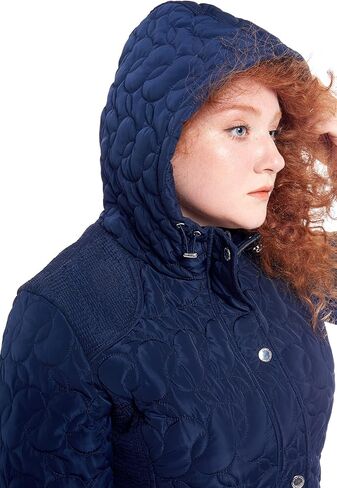S P Y M Womens Diamond Quilted Jacket Lightweight Padding Coat with Pockets, Regular and Plus Size in Kuwait