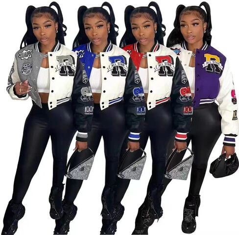 VOIKERDR Button Down Shirts for Women Outerwear Windbreaker Varsity Jacket for Women Summer Lightweight Jacket 2023 in Kuwait