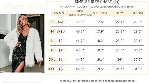 Simplee Apparel Women's Long Sleeve Fluffy Faux Fur Warm Coat in Saudi Arabia