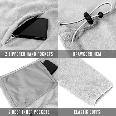 33,000ft Women's Zip Up Fleece Jacket, Long Sleeve Warm Soft Polar Lightweight Coat with Pockets for Winter in Saudi Arabia