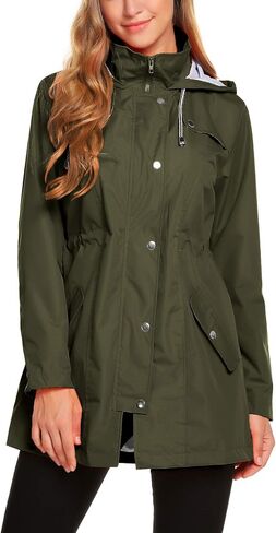 ZHENWEI Womens Lightweight Hooded Waterproof Active Outdoor Rain Jacket S-XXL in Kuwait