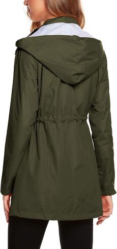 ZHENWEI Womens Lightweight Hooded Waterproof Active Outdoor Rain Jacket S-XXL in Kuwait