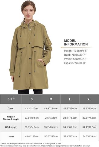 Orolay Women's Long Windbreaker Hooded Light Jacket Active Outdoor Anoraks in Saudi Arabia