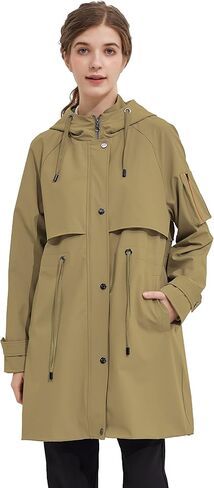 Orolay Women's Long Windbreaker Hooded Light Jacket Active Outdoor Anoraks in Saudi Arabia