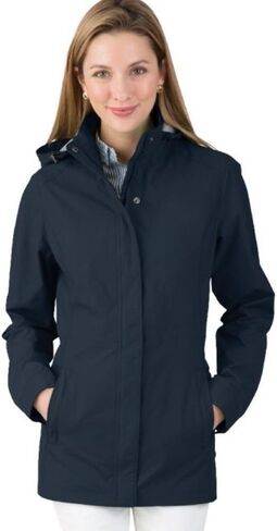 Charles River Apparel Women's Logan Wind and Water Resistant Drop Tail Jacket in Saudi Arabia