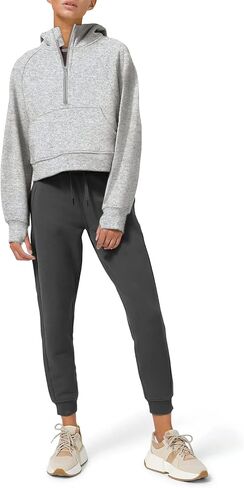 LASLULU Womens Hoodies Fleece Lined Collar Pullover 1/2 Zipper Sweatshirts Long Sleeve Crop Tops Sweater Thumb Hole in Saudi Arabia