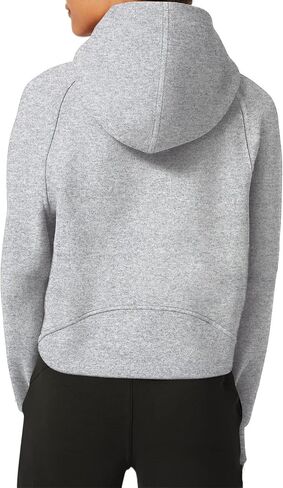 LASLULU Womens Hoodies Fleece Lined Collar Pullover 1/2 Zipper Sweatshirts Long Sleeve Crop Tops Sweater Thumb Hole in Saudi Arabia