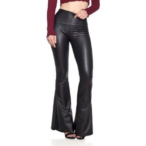 Women's J2 Love Faux Leather Bell Botom Flare Pants in Saudi Arabia