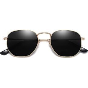 SOJOS Small Square Polarized Sunglasses for Men and Women Polygon Mirrored Lens SJ1072