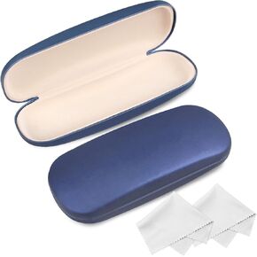 Joyberg Glasses Case, 2 Pack Eyeglass Case with Cleaning Cloth, Glasses Case Hard Shell Fits Most Glasses in Kuwait