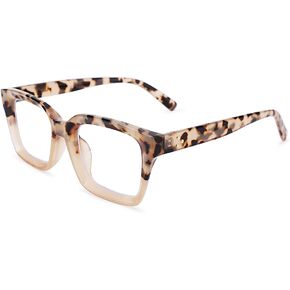 COASION Classic Non-prescription Clear Lens Eyeglasses for Women Thick Square Frame Eyewear