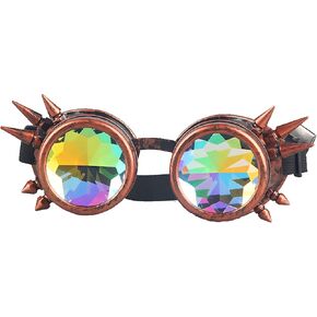 نظارات كاليدوسكوب رايف بألوان قوس قزح كريستالية Steampunk… in Kuwait